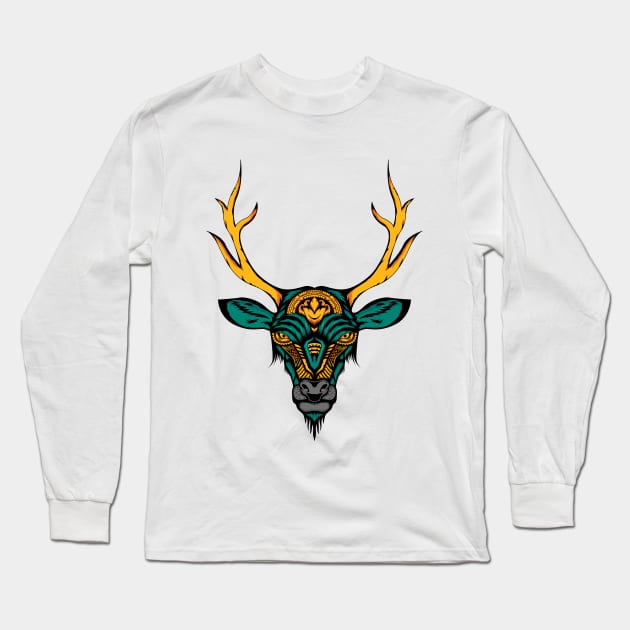 Technology Deer Long Sleeve T-Shirt by fredian